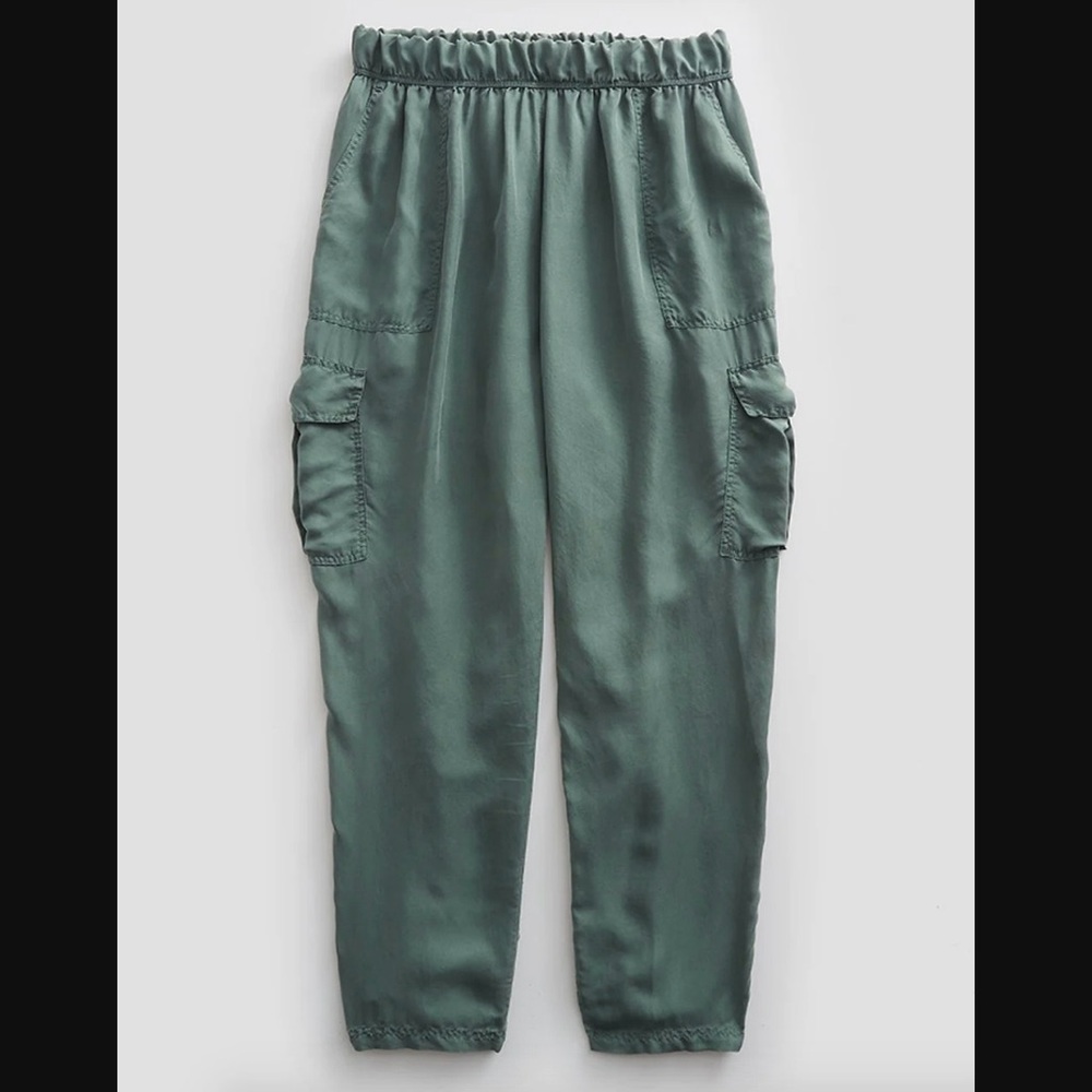 Silk Sage Olive Green Cargo Jogger Pants